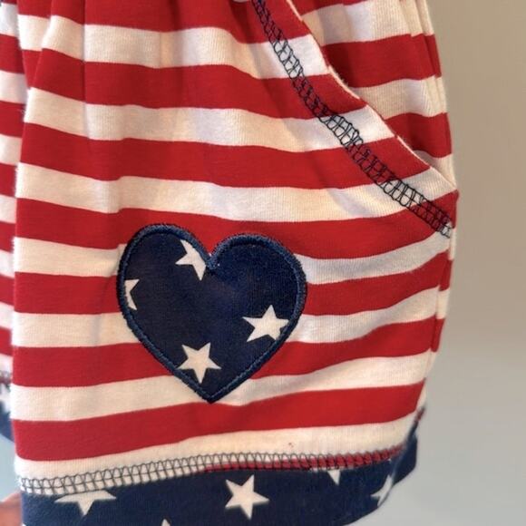 AnnLoren Boutique 2/3T Stars & Stripes Patriotic Sleeveless Romper NWOT - Picture 5 of 8